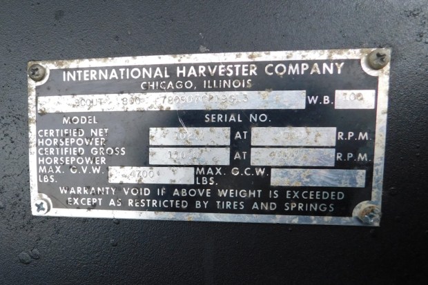 No Reserve: International Harvester Scout 800 4x4