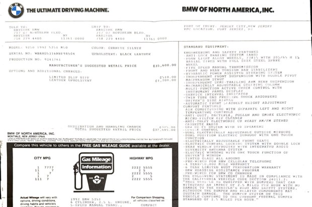 No Reserve: 1992 BMW 525i 5-Speed