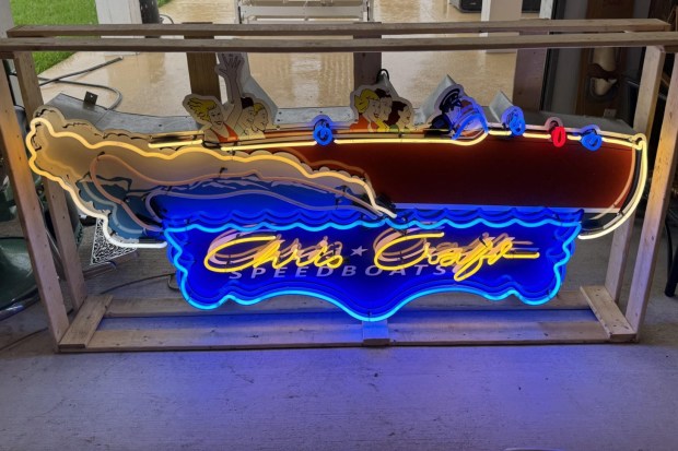 No Reserve: Neon Chris-Craft Speedboats Sign